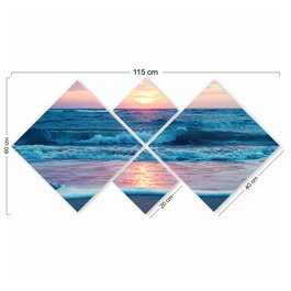 Wallity Conjunto de 4 Cuadros Decorativos de MDF Multicolor
